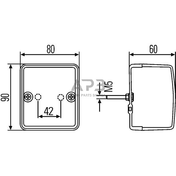Galinis žibintas kvadratas, 12/24V, raudona, 90x60x80mm, Hella 2SA996012091 6 Galinis žibintas kvadratas, 12/24V, raudona, 90x60x80mm, Hella 2SA996012091 6