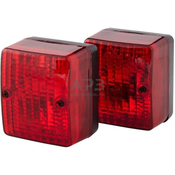 Galinis žibintas kvadratas, 12/24V, raudona, 90x60x80mm, Hella 2SA996012091 Galinis žibintas kvadratas, 12/24V, raudona, 90x60x80mm, Hella 2SA996012091