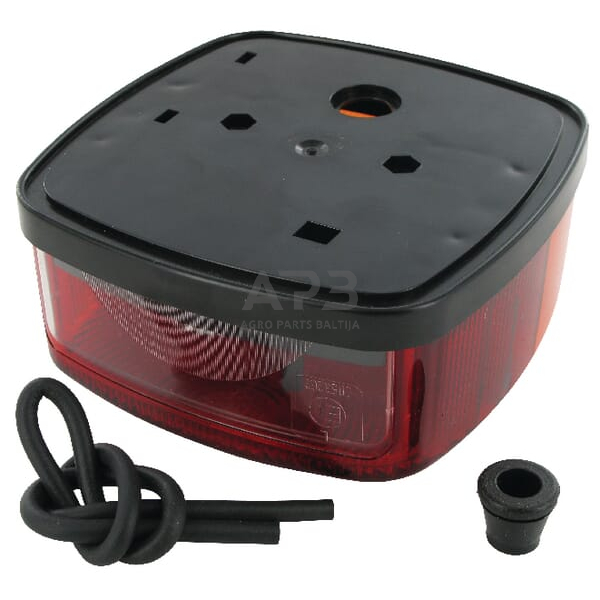 Galinis žibintas kvadratas, 12V, raudona/gintarinė, Geka BBSK1235 1 Galinis žibintas kvadratas, 12V, raudona/gintarinė, Geka BBSK1235 1