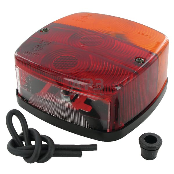 Galinis žibintas kvadratas, 12V, raudona/gintarinė, Geka BBSK1235 Galinis žibintas kvadratas, 12V, raudona/gintarinė, Geka BBSK1235
