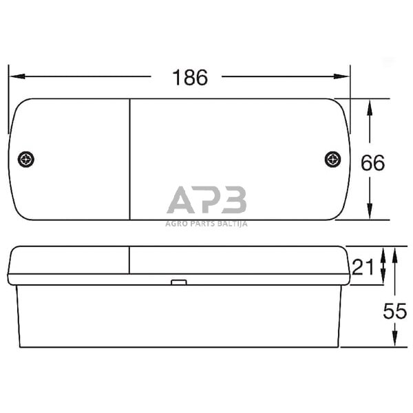 Galinis žibintas stačiakampis, 12/24V, gintarinė/raudona, 186x66x55mm, Britax 2 Galinis žibintas stačiakampis, 12/24V, gintarinė/raudona, 186x66x55mm, Britax 2