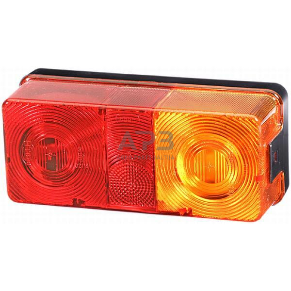 Galinis žibintas stačiakampis, 12/24V, raudona/gintarinė, 170x62x75mm, Hella 2SE002582071 5 Galinis žibintas stačiakampis, 12/24V, raudona/gintarinė, 170x62x75mm, Hella 2SE002582071 5