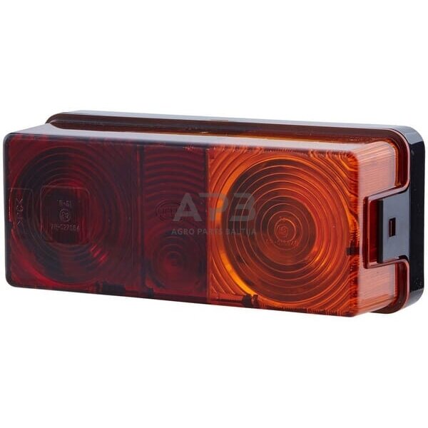 Galinis žibintas stačiakampis, 12/24V, raudona/oranžinė, 170x64x75mm, Hella 2SD998531067 Galinis žibintas stačiakampis, 12/24V, raudona/oranžinė, 170x64x75mm, Hella 2SD998531067