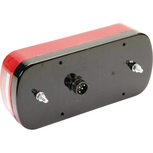 Galinis žibintas stačiakampis, 12V, raudona/gintarinė, 218 Aspöck 243200007 1