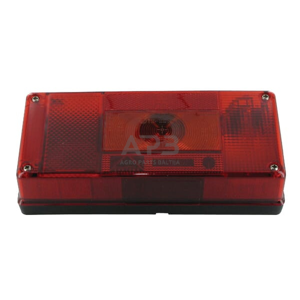 Galinis žibintas stačiakampis, 12V, raudona/gintarinė, Aspöck 246200007