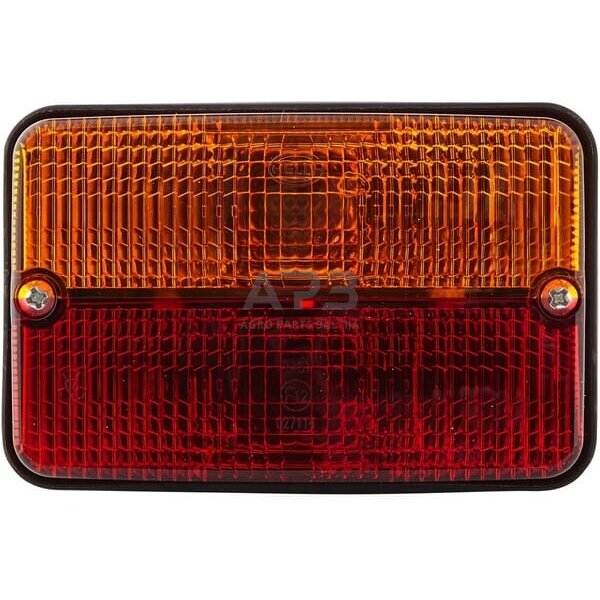 Galinis žibintas stačiakampis, 12V, raudona/oranžinė, 120x55x80mm, Hella 2SD997131051 1