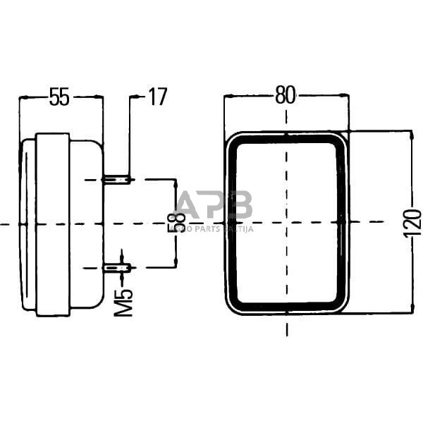 Galinis žibintas stačiakampis, 12V, raudona/oranžinė, 120x55x80mm, Hella 2SD997131051 5 Galinis žibintas stačiakampis, 12V, raudona/oranžinė, 120x55x80mm, Hella 2SD997131051 5