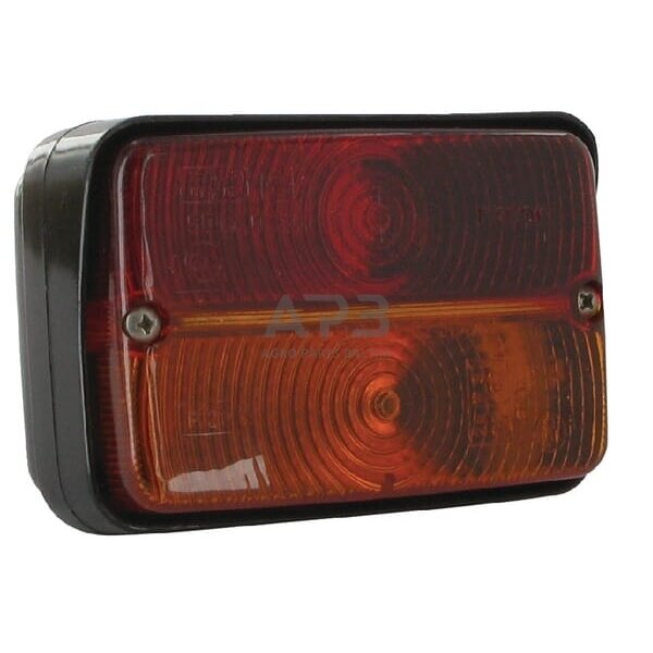 Galinis žibintas stačiakampis, raudona/gintarinė, 120x80mm AMP kištukas, Cobo 02394000 Galinis žibintas stačiakampis, raudona/gintarinė, 120x80mm AMP kištukas, Cobo 02394000