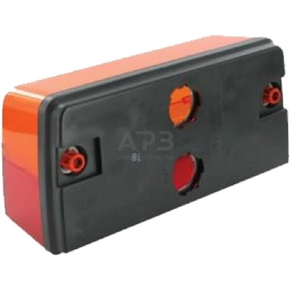 Galinis žibintas stačiakampis, raudona/gintarinė, 220x104mm, Cobo 02780000 1 Galinis žibintas stačiakampis, raudona/gintarinė, 220x104mm, Cobo 02780000 1