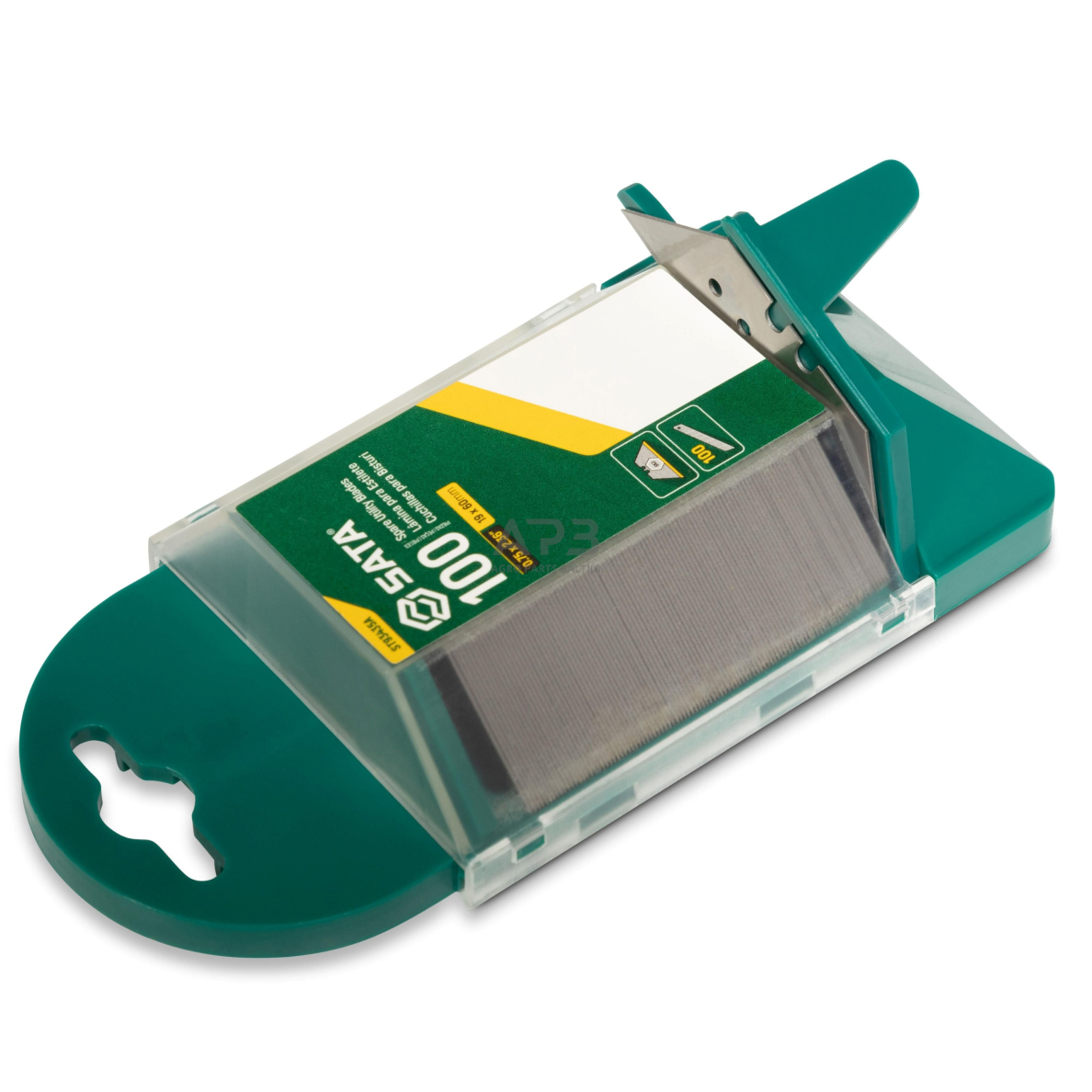 Geležtė trapeciniam peiliui 19x60mm (100vnt) 2 Geležtė trapeciniam peiliui 19x60mm (100vnt) 2