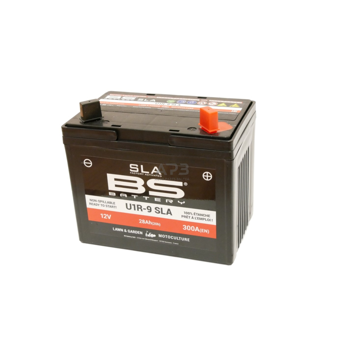 Gelinis akumuliatorius sodo traktoriukams 12V 28 Ah + polius dešinėje pusėje 195,00 x 130,00 x 180,00 1