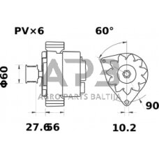 Generatorius Mahle 14V 120A MG1039