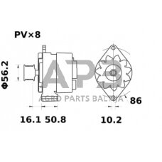 Generatorius Mahle 14V 120A MG716