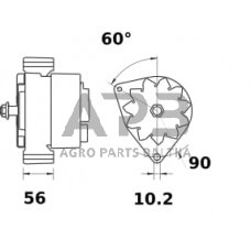 Generatorius Mahle 14V 120A MG927