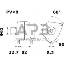 Generatorius Mahle 14V 200A MG481