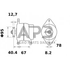 Generatorius Mahle 14V 45A MG87