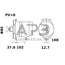 Generatorius Mahle 48V 180A MG93