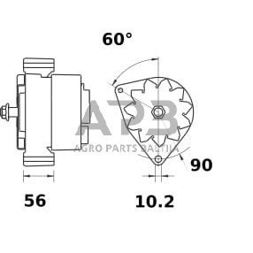 Generatorius Mahle 14V 120A MG927 1