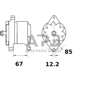 Generatorius Mahle 14V 65A MG357