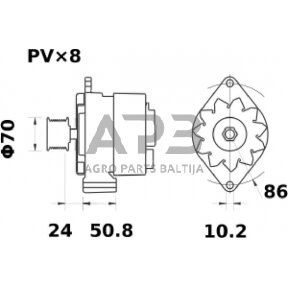 Generatorius Mahle 14V 120A MG1046