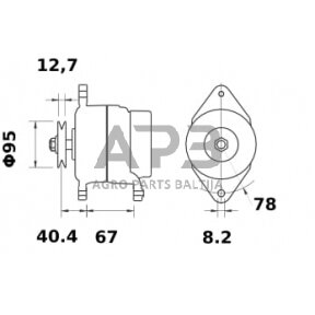 Generatorius Mahle 14V 45A MG87