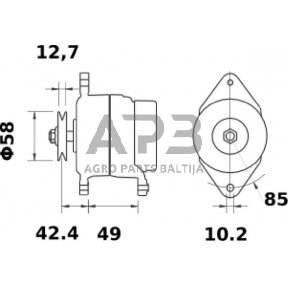 Generatorius Mahle 14V 85A MG1045
