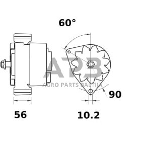 Generatorius Mahle 14V 95A MG926