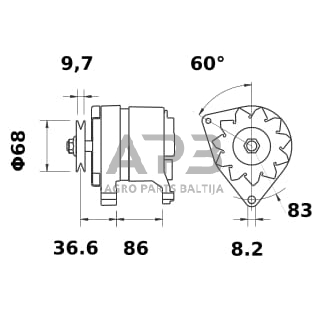 Generatorius Mahle 14V 55A IA0301 2