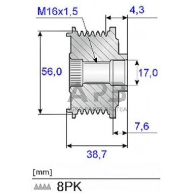 Generatoriaus skriemulys 7.6mm LuK 535013110 2 Generatoriaus skriemulys 7.6mm LuK 535013110 2