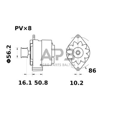 Generatorius Mahle 14V 120A MG716
