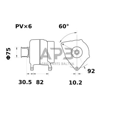 Generatorius Mahle 14V 120A MG772