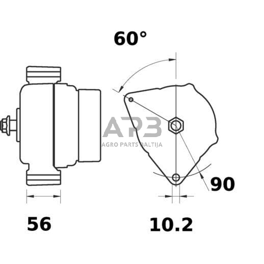 Generatorius Mahle 14V 150A MG757 1 Generatorius Mahle 14V 150A MG757 1