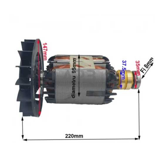 Generatorius 2KW Varinė apvija 2 Generatorius 2KW Varinė apvija 2