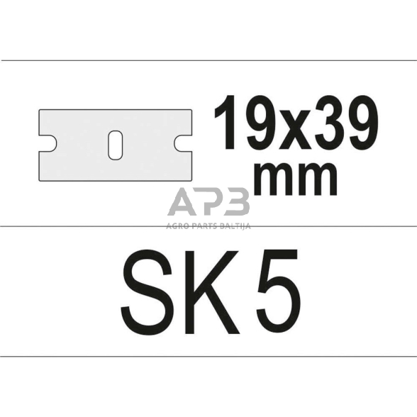 Geležčių stiklo grandikliui 39x200mm rinkinys (10vnt) 1