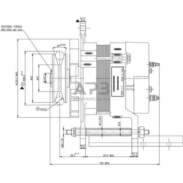 Generatorius gopart 14V 35A ALT1429GP 3 Generatorius gopart 14V 35A ALT1429GP 3