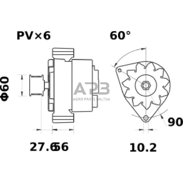 Generatorius Mahle 14V 120A MG1039 1