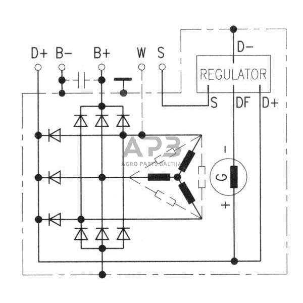 Generatorius Mahle 14V 65A IA0504 2 Generatorius Mahle 14V 65A IA0504 2