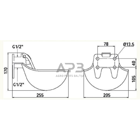Girdykla nerūdijančio plieno Farma 202007FA 1 Girdykla nerūdijančio plieno Farma 202007FA 1
