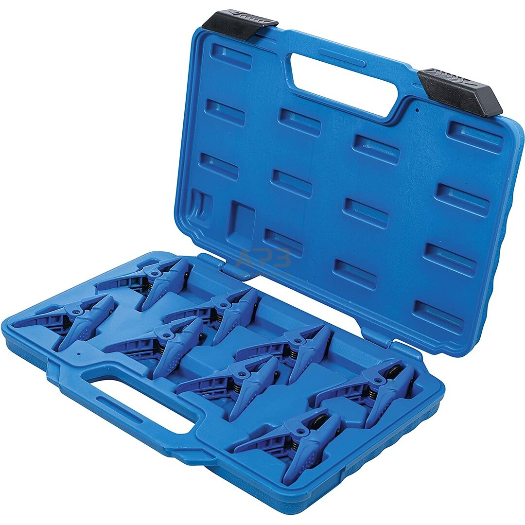 Gnybtų tiesių rinkinys 8vnt. lanksčių žarnų užspaudimui Gnybtų tiesių rinkinys 8vnt. lanksčių žarnų užspaudimui