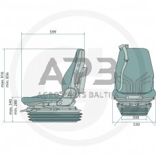GRAMMER sėdynė Actimo MSG95AL/732, 2401249955
