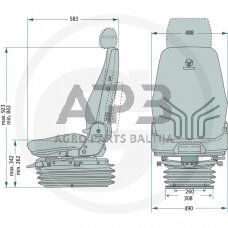 GRAMMER sėdynė Actimo XL MSG 95A/722, 2401294562
