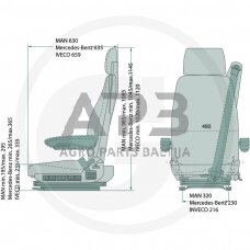 GRAMMER sėdynė Arizona Basic MSG90.3G, 2401040672