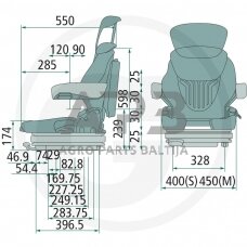 GRAMMER sėdynė Compact Primo Professional S MSG 75GL/511, 2401212687