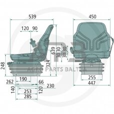 GRAMMER sėdynė Compacto Basic XM MSG283/520