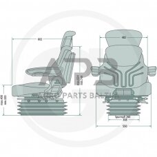 GRAMMER sėdynė Maximo Dynamic DDS MSG95AL/741, 2401288545
