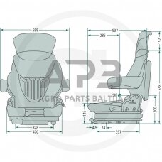 GRAMMER sėdynė Primo M MSG65/521, 2401091028