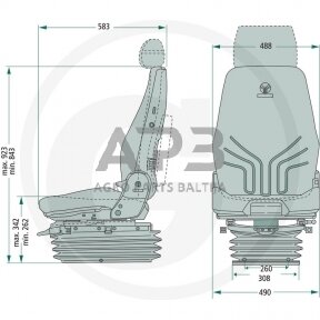 GRAMMER sėdynė Actimo XL MSG 95A/722, 2401294562