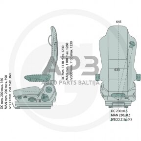 GRAMMER sėdynė Kingman Comfort MSG90.6PG, 2401208133