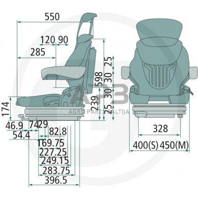 GRAMMER sėdynė Compact Primo Professional S MSG 75GL/511, 2401212687 1