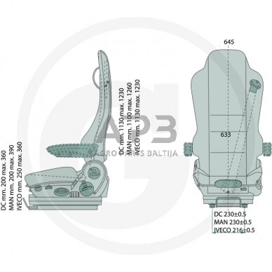 GRAMMER sėdynė Kingman Comfort MSG90.6PG, 2401208133 1